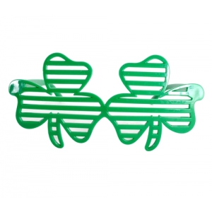 Green Shamrock Novelty Glasses