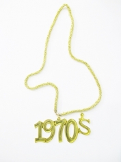 70s Sign 70s Necklace - 60s Disco Necklace