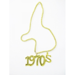 70s Sign 70s Necklace - 60s Disco Necklace