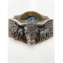 Cowboy Belt Buckle Silver Bull Head - Costume Belt Buckle