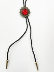 Space Cowboy String Bolo Tie Red