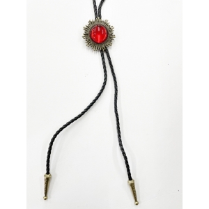 Space Cowboy String Bolo Tie Red