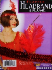 20's Headpiece Red - Costume Accessories