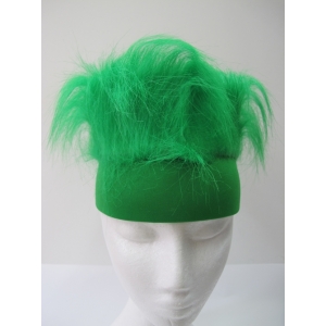 Green Sweatband with Hair