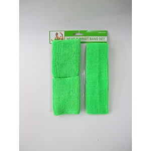 Green Sweatband Set