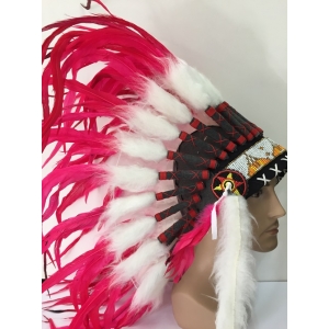 Deluxe Hot Pink Native American Headdress