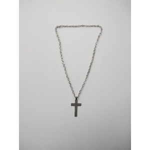 Small Silver Bling Necklace with Cross