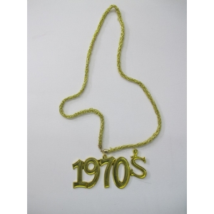 70s Sign 70s Necklace - 60s Disco Necklace