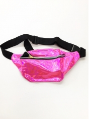 Metallic Pink Bum Bag - 80's Costumes
