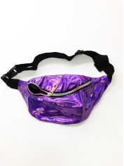 Metallic Purple Bum Bag - 80's Costumes
