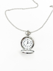 Pocket Watch Silver - Bling Necklaces