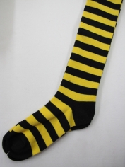 Black/Yellow Striped Knee-high Socks
