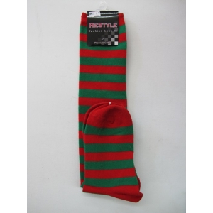 Red and Green Stripped Socks