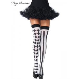 Harlequin Thigh Highs - Costume Stockings