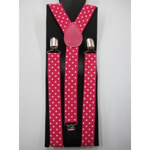 Pink White Dots Suspender