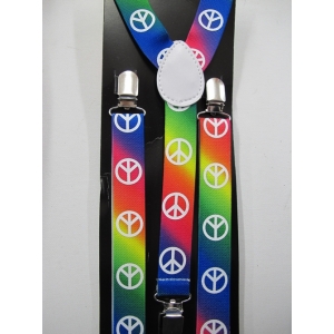 Peace Sign Suspender - Rainbow Suspenders
