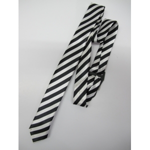 White Stripe Tie - Costume Accessories