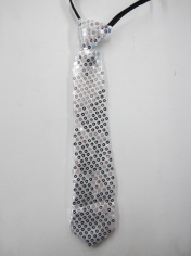 Silver Sequin Tie