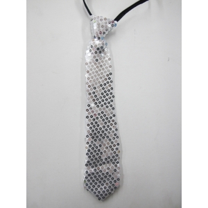 Silver Sequin Tie