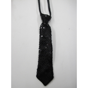 Black Sequin Tie