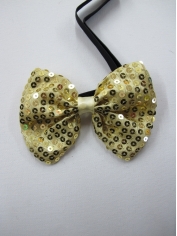 Gold Sequin Bow Tie