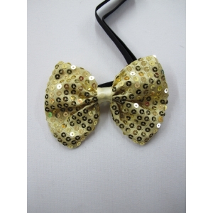 Gold Sequin Bow Tie