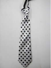 White Tie With Black Dots