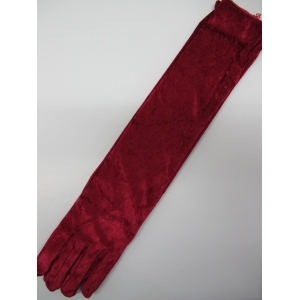 Red Velvet Gloves - Over the Elbow