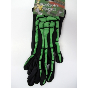 Green Skeleton Wrist Bone Gloves 
