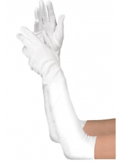 Deluxe Long White Gloves