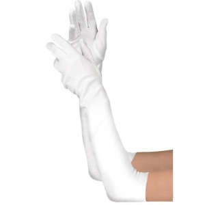 Deluxe Long White Gloves