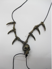 Gold Skull Teeth Necklace - Plastic Toys
