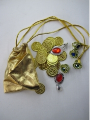 Pirate Jewelry with Gold Bag - Plastic Toys