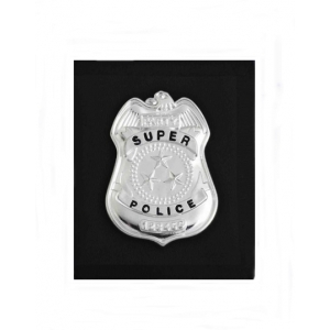Metal Police Badge in Wallet - Police Costume Accessories