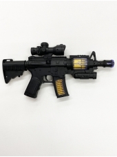 Army Gun Black with light - Plastic Toys