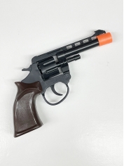 Black Police Gun Cap Gun - Plastic Toy Guns