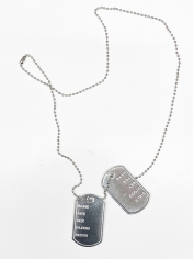 Army Dog Tag - Army Costume Necklace