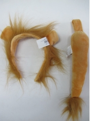 Lion Headband with Tail Lion Costume Headpiece - Animal Headband