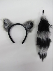 Deluxe Raccoon with Tail - Animal Headband