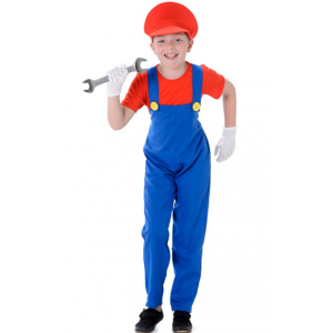 Plumber Costume Red Plumber Boy Costume - Kids Book Week Costumes 