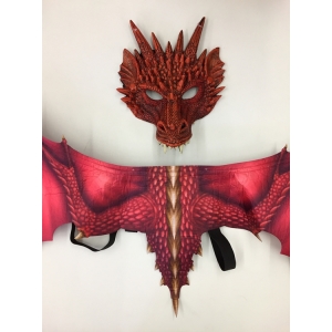 Dragon Costume Red Dragon Mask Set - Animal Costume Masks