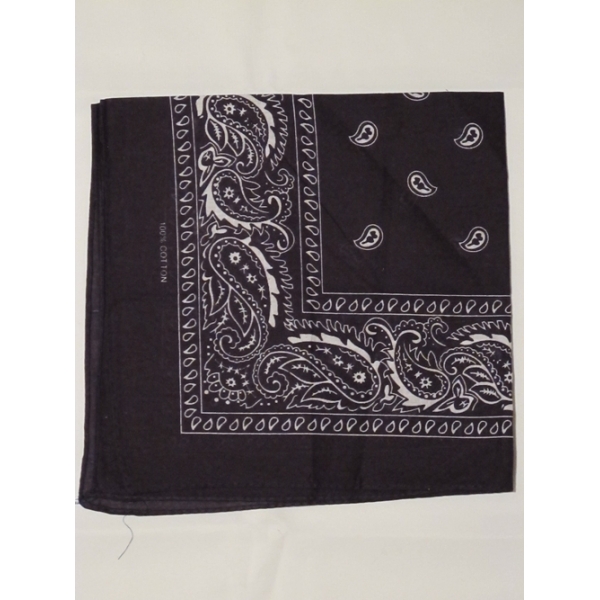 Black Paisley Bandana