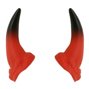 Devil Costume Small Latex Devil Horns on Elastic - Halloween Costume Horns