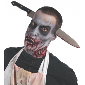 Zombie Knife Through Head Headband - Halloween Costume Accessories