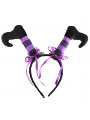 Witch Legs Black and Purple Headband