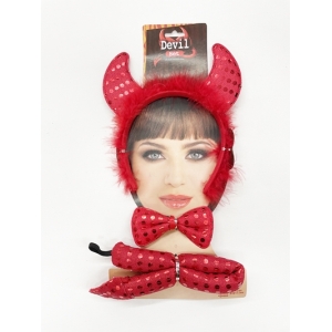 Devil Costume Red Devil Horn set - Halloween Costume Horns