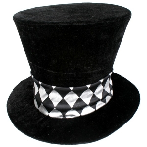 Black Jumbo Mad Hatter Hat - Black Top Hat