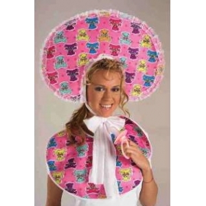 Pink Baby Bib Bonnet Set - Headpiece