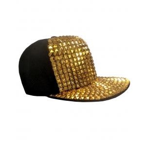 Hip Hop Hat Gold Studded Cap - 80s Costume Hat