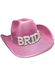 Pink Bride To Be Cowboy Hat - Hens Night Costume Hat